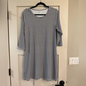 LuLu-B Black and White Striped Dress